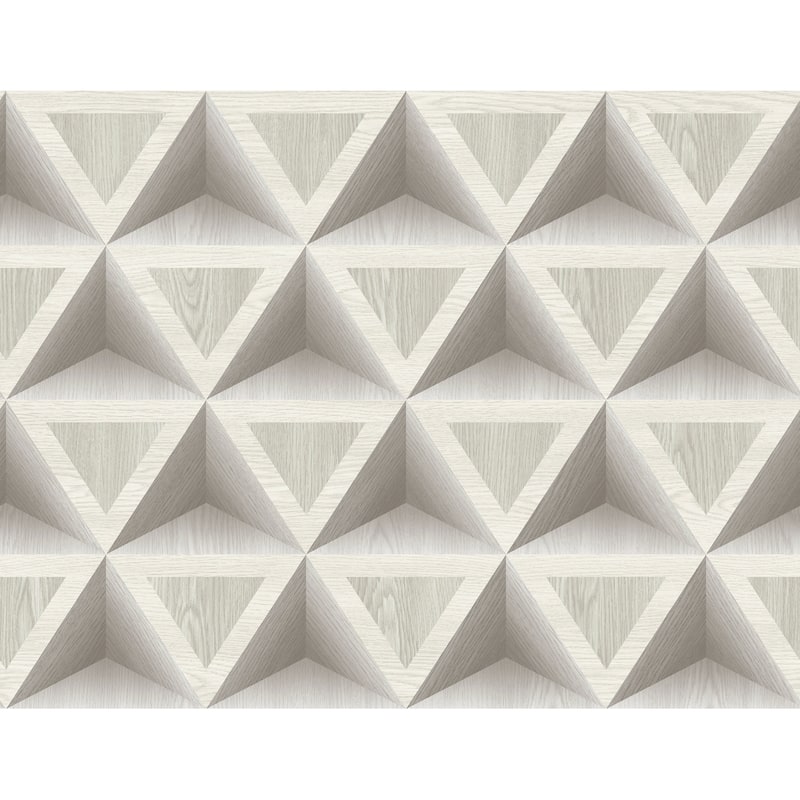 Seabrook Designs Faux Wood Geometric Unpasted Wallpaper - 27 in. W x 27 ft. L - Collingwood