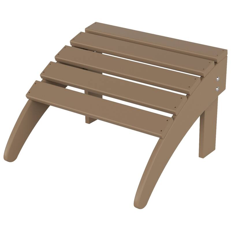 POLYTRENDS Laguna Eco-Friendly All-Weather Outdoor Patio Foldable Adirondack Chair Ottoman