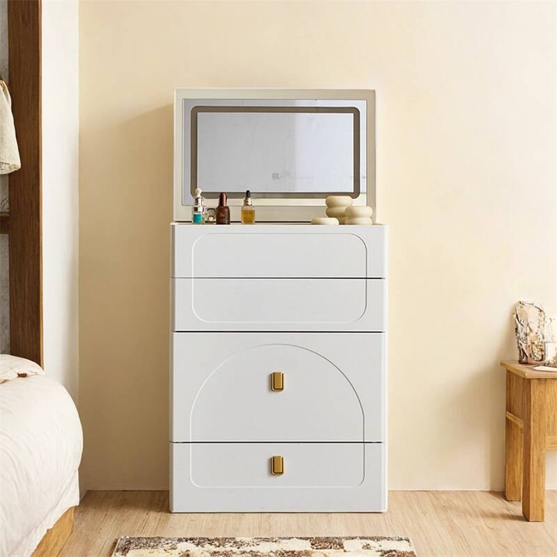 3 in 1 Vanity Desk,Flip Top Vanity Set w/Mirror,Makeup Vanity Table