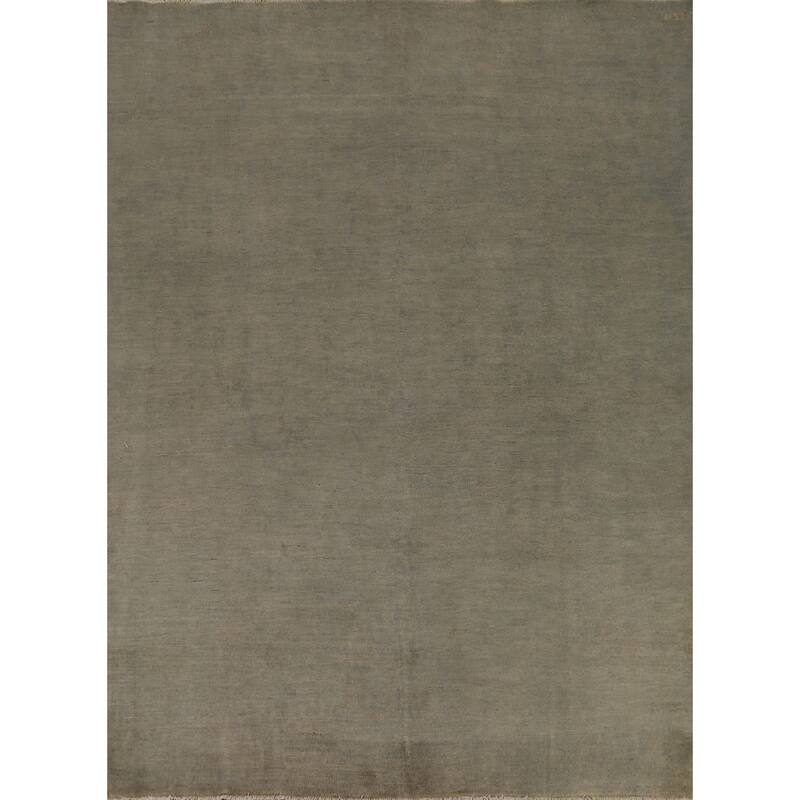 Gray & Beige Gabbeh Oriental Area Rug Handmade Wool Carpet - 7'10" x 9'6"
