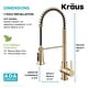 preview thumbnail 122 of 147, Kraus Britt Commercial 3-Function 1-Handle Pulldown Kitchen Faucet