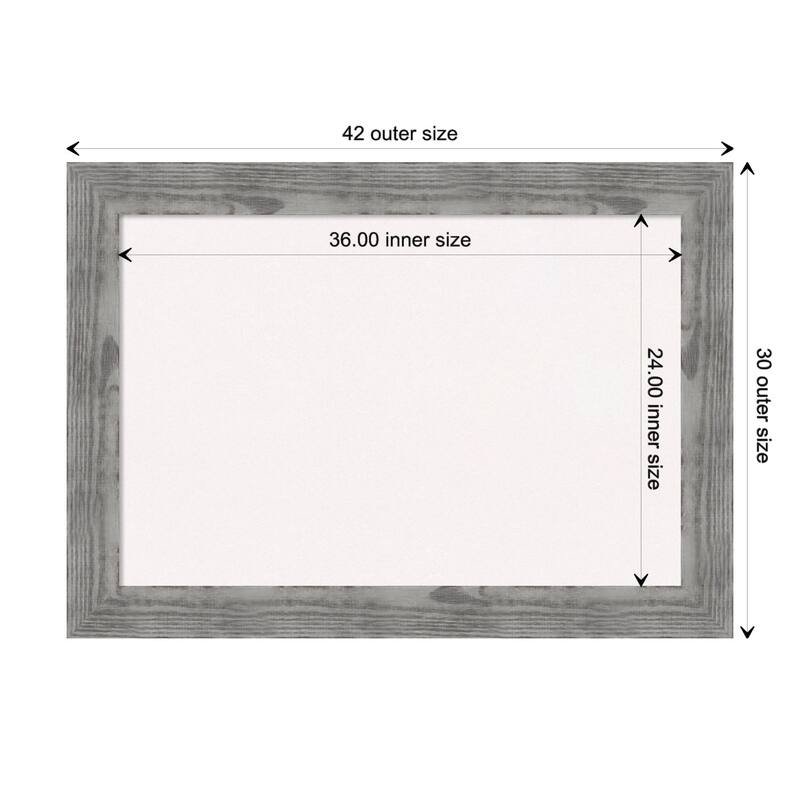 Bridge Wood Framed White Corkboard Bulletin Board