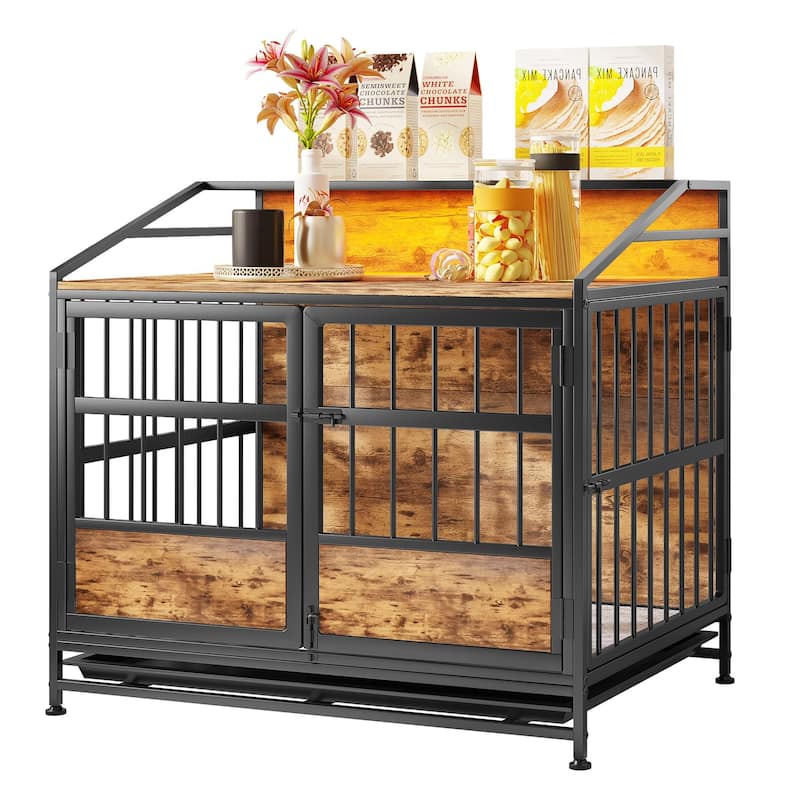 Multi-function Furniture Style Dog Crates with Storage