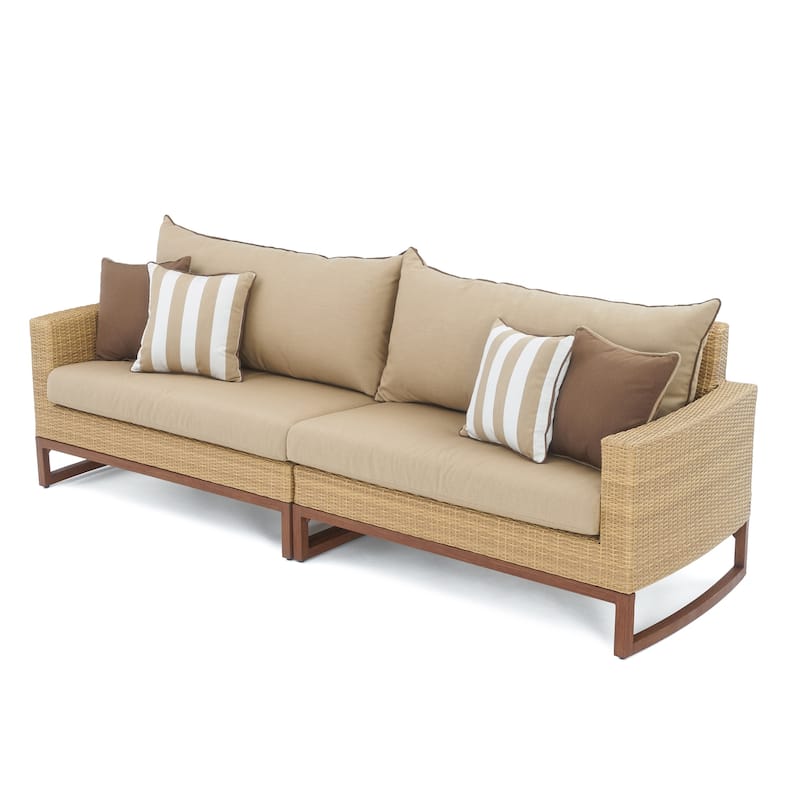 Mili 8 Piece Sunbrella Outdoor Patio Sofa and Club Chair Set