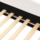 preview thumbnail 5 of 11, Full Size Upholstered Platform Bed with Cartoon Headboard & Footboard, Mini Ladder & Children's Slide, LED Light, Pocket, White
