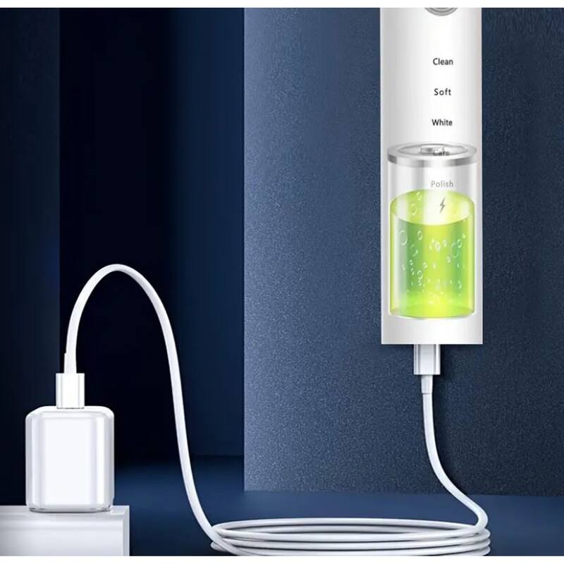 Kimberly Super Whitening Sonic Electric Toothbrush Set - White and Pink