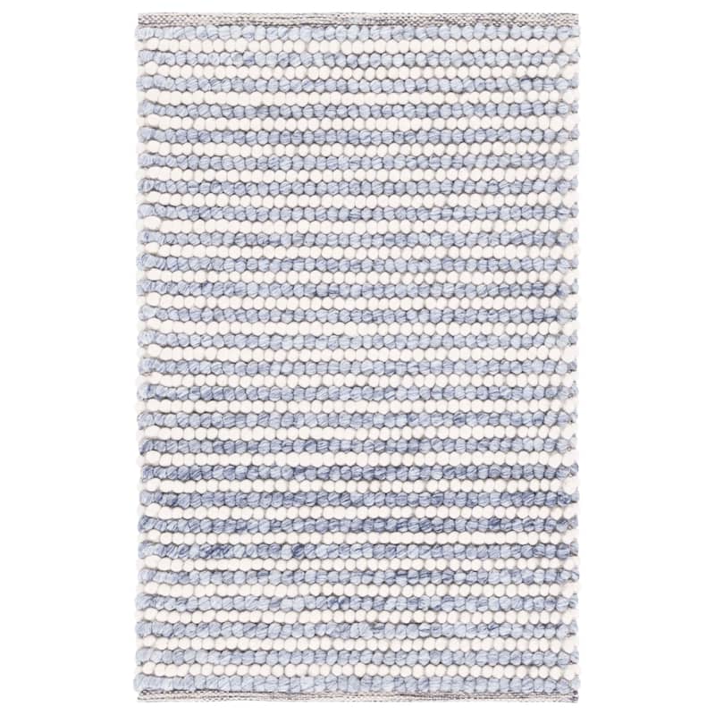 SAFAVIEH Handmade Natura Courtney Wool Rug - 2' x 3' - Ivory/Blue