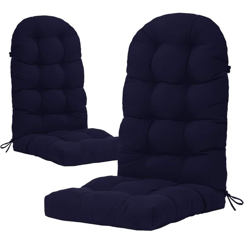 WINSOON 49x20x5 Inch Adirondack Chair Cushion Set of 2, Thickened and High Back Chair Cushion - Navy