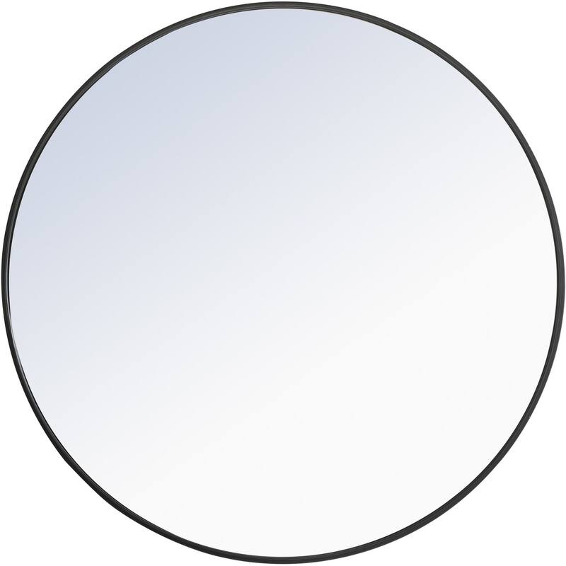 Elegant Lighting Eternity 36" Diameter Circular Beveled Metal Framed - Black