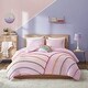 preview thumbnail 1 of 11, Naomi Pink Rainbow Comforter Set With Pompom Trim by Mi Zone