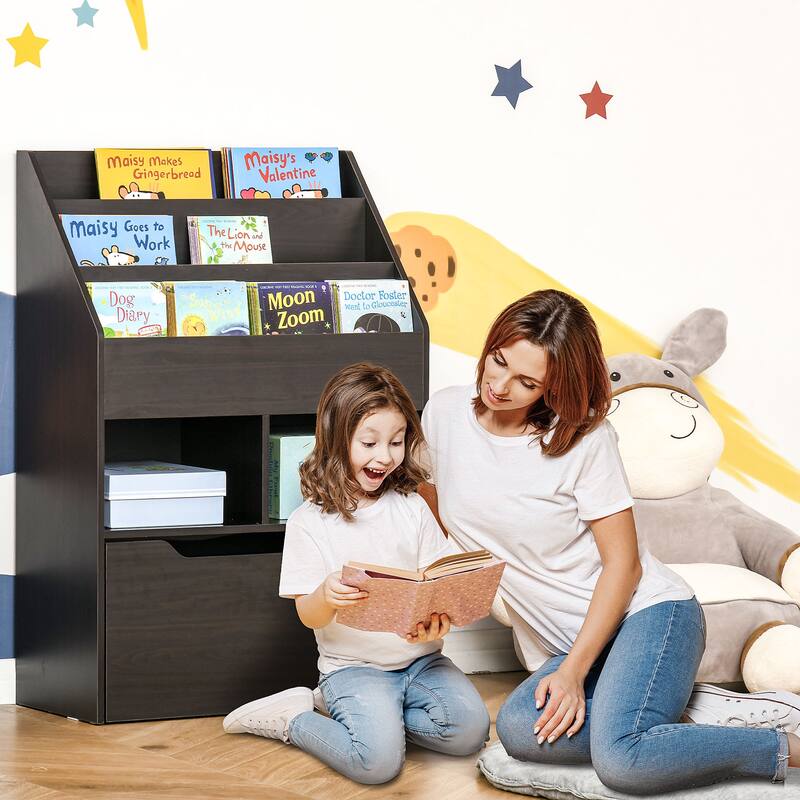 Multi-Shelf Rack Organizer with Storage Drawer