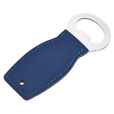 Bottle Opener, 4" - Stainless Steel Beer Opener with Leather Handle