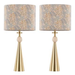 Cone Travertine 27" Table Lamp - Set of 2