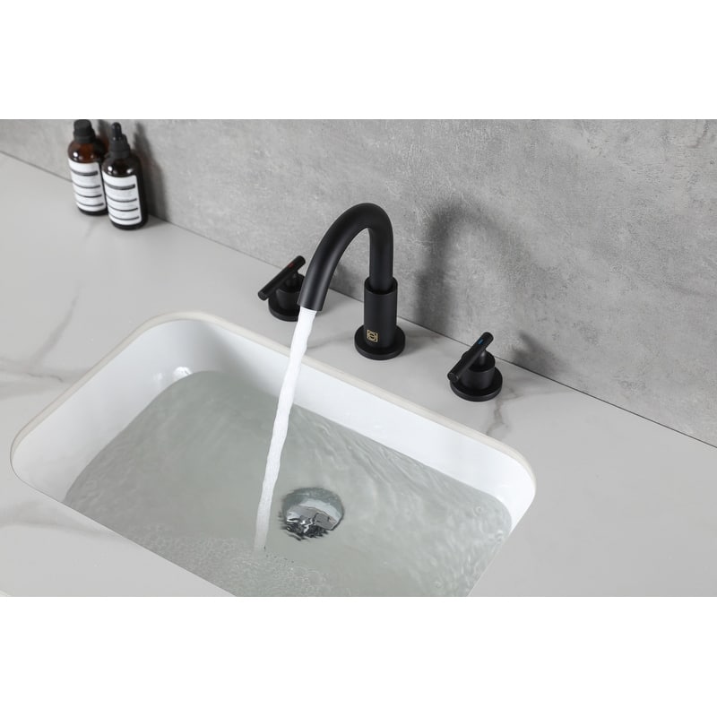 Indigo Home 8 inch Widespread Double Handle Bathroom Faucet