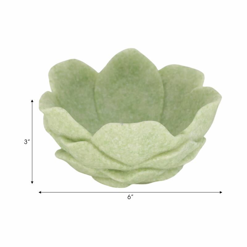 Decorative Resin Lotus Flower Inspired Bowl - 6" - 6.0"