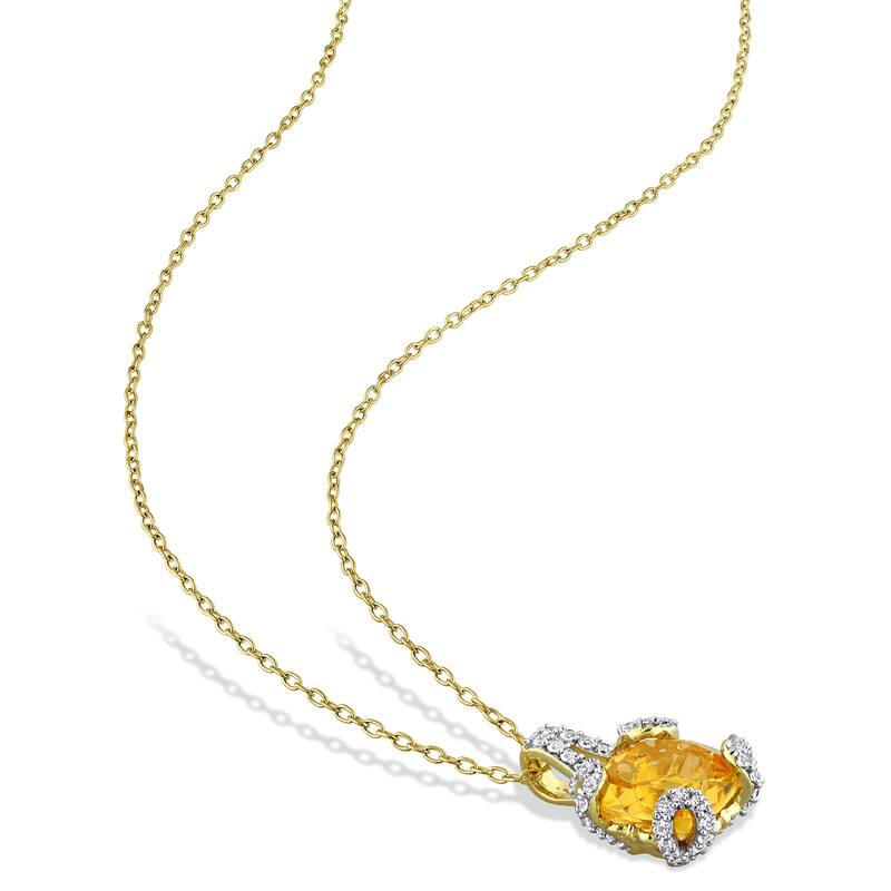 Miadora Sterling Silver Gemstone Necklace and Earrings Set