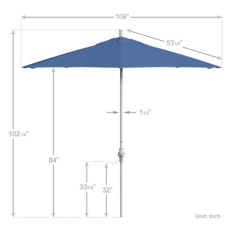 Okaloosa 9ft Deluxe Crank Lift Umbrella by Havenside Home, Base Not Included