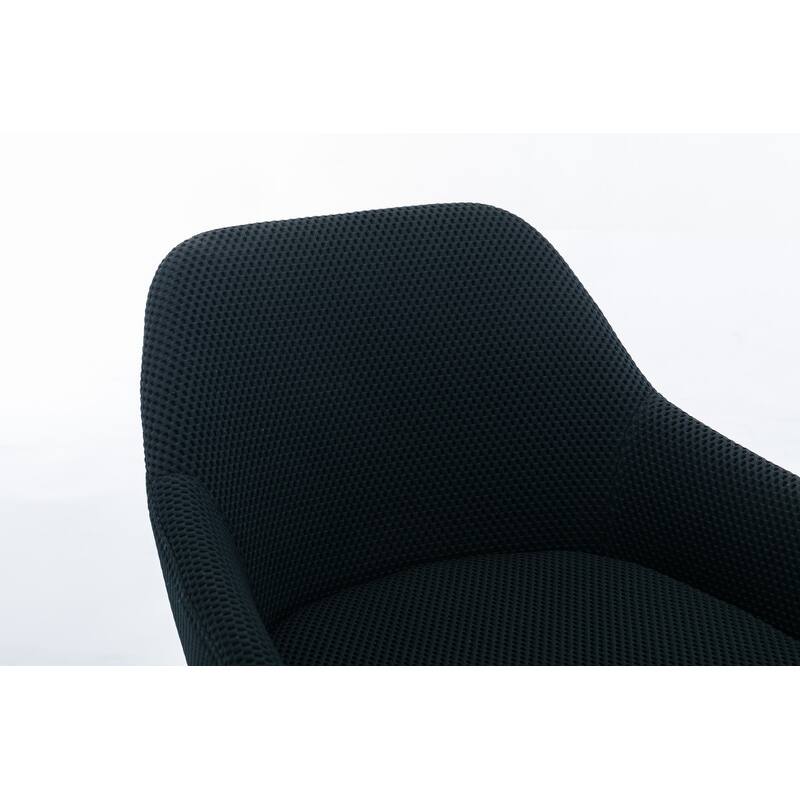 360°Swivel Home Office Chair With Adjustable Height and Gold Metal Base