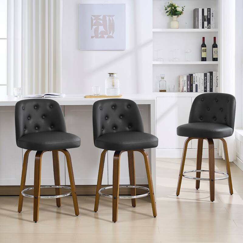26"/29" Swivel Bar Stools/ Counter Stool with Bentwood Legs