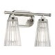 preview thumbnail 6 of 9, Savoy House Chantilly 2-Light Bathroom Vanity Light with Clear Fluted Glass Shades (14" W x 10"H)
