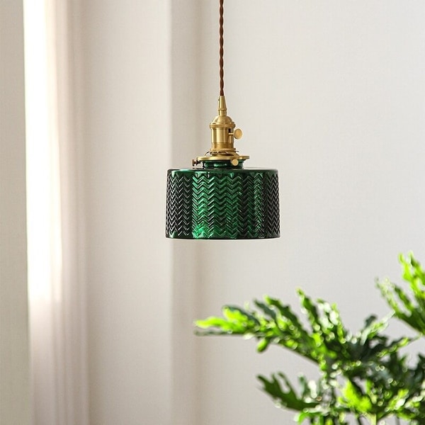 Plug in store glass pendant light