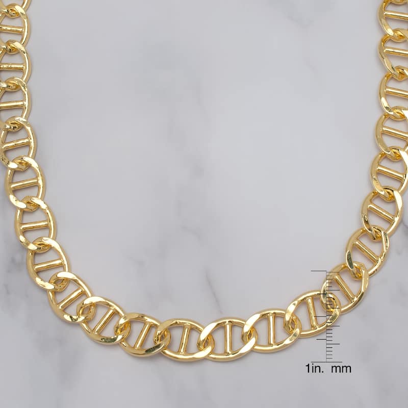 Victoria Townsend Gold Plated Flat Anchor Link Necklace