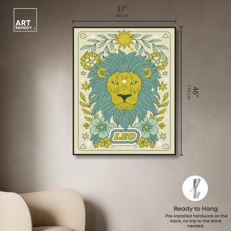 Leo Stars Card Canvas by Art Remedy