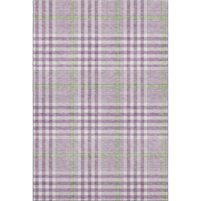 Premium Washable Super Soft Modern Plaid Mayfield Rug
