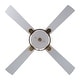 preview thumbnail 12 of 15, Dinah River of Goods Brass and Glass 52-Inch Ceiling Fan with Light - 52" x 52" x 12.5"/17.5"