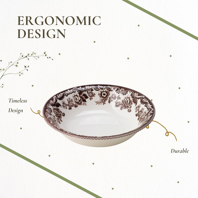 Spode Set of 4 Delamere Ascot Cereal Bowls - 8 in