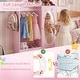 preview thumbnail 9 of 18, Gymax Kids Dress Up Storage w/ Mirror Roofed Wardrobe Closet w/ Open