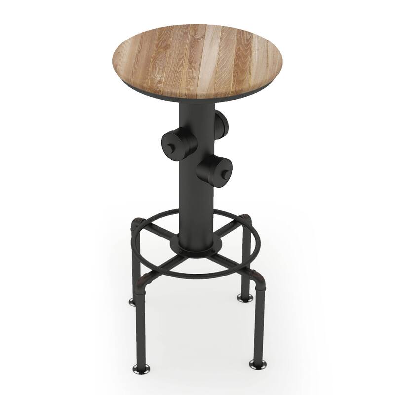 Cess Contemporary Black Metal Barstools by Furniture of America (Set of 2)