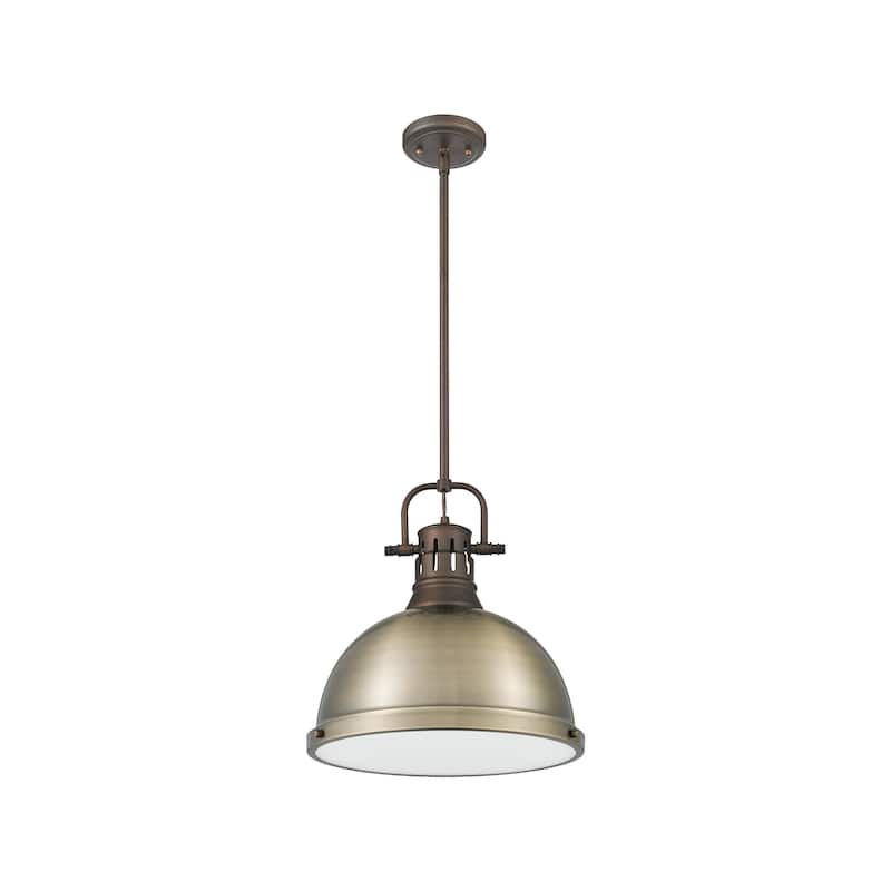 Golden Lighting 3604-L RBZ Duncan 14" Wide Pendant
