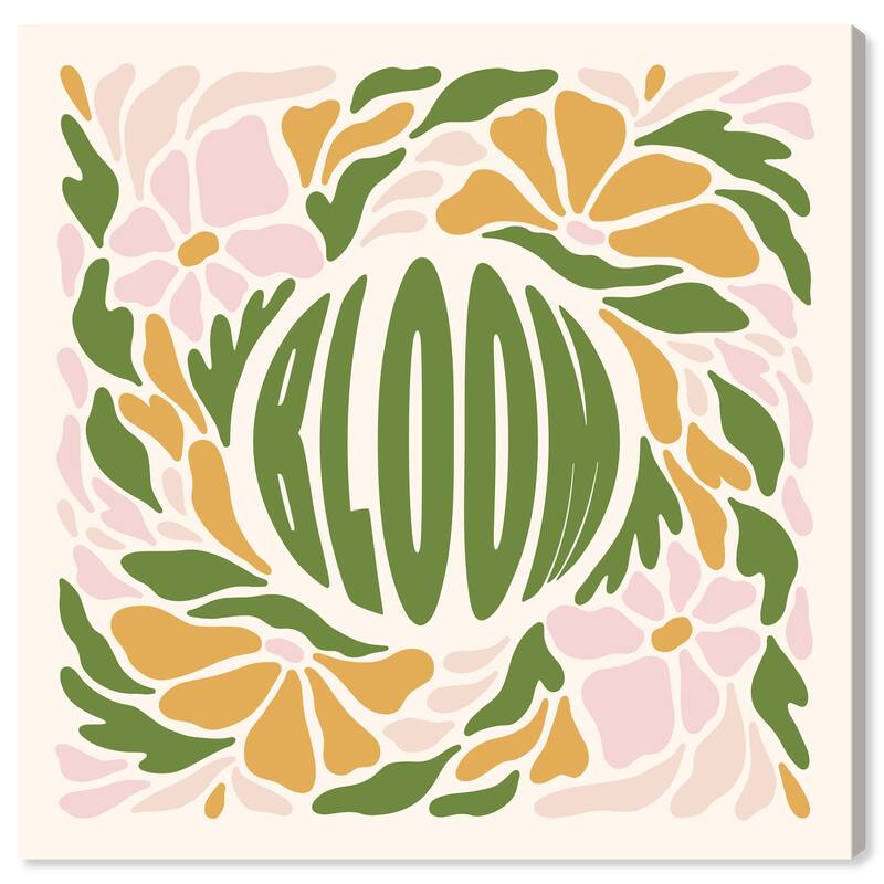 Wynwood Studio Canvas Floral and Botanical Bloom Pattern Green and Dark Green Modern & Contemporary Wall Art Canvas Print - 20 x 20