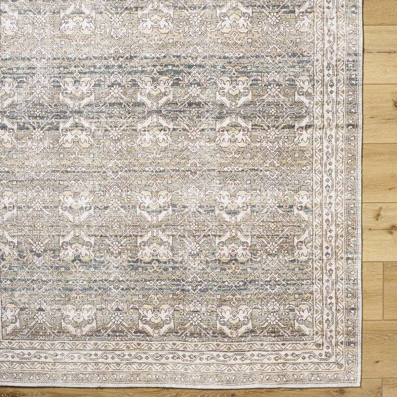 Livabliss Amelie Traditional Border Indoor/Outdoor Area Rug