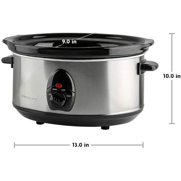 Ovente Slow Cooker Crockpot 3.5 Liter with Removable Ceramic Pot 3
