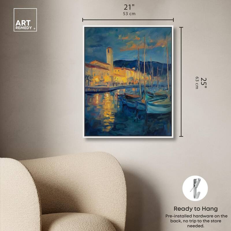 Harbor Lights Canvas by Art Remedy