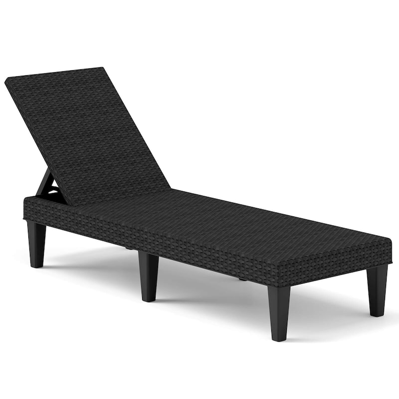 Costway 1/2 PCS Outdoor Chaise Lounger Chair 3-Position Reclining - See Details - 1 PCS-Black