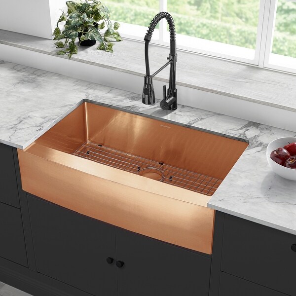 Rivage 36 x 21 Single Basin Farmhouse Kitchen Sink - Bed Bath