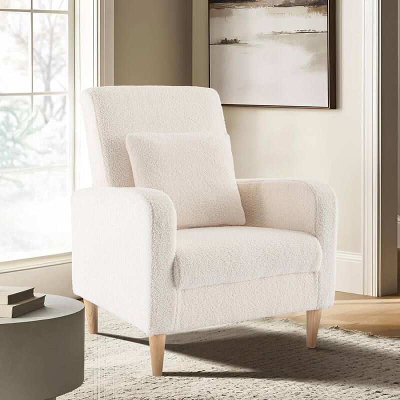 Fabric/Leather Modern Accent Chairs with Lounge Seat