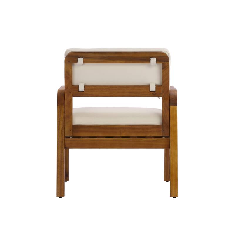 Christopher Knight Home - Solid Acacia Wood Outdoor Patio 4-Piece Sofa Set with Cushions