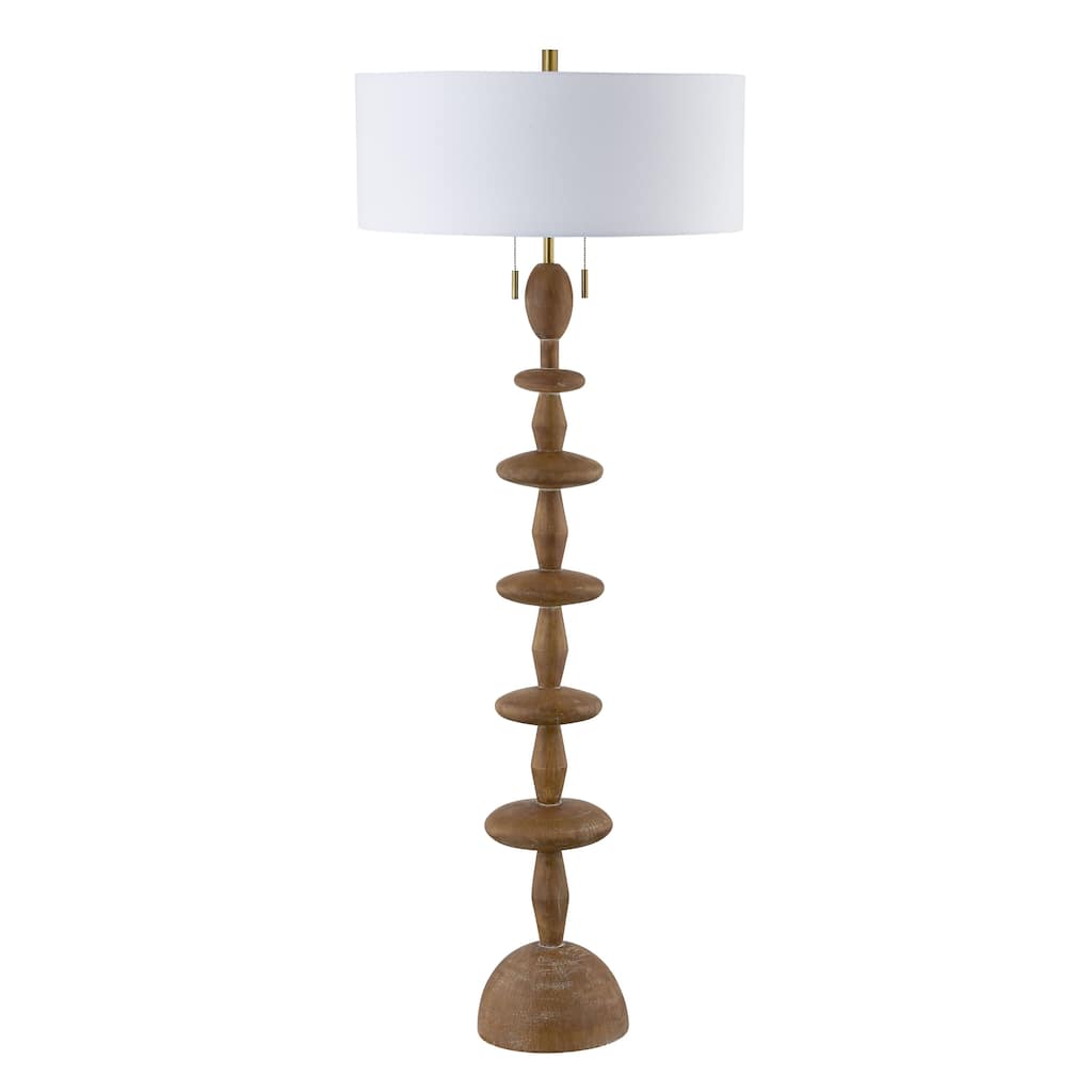 Peter 62" Floor Lamp with Linen Shade, Natural