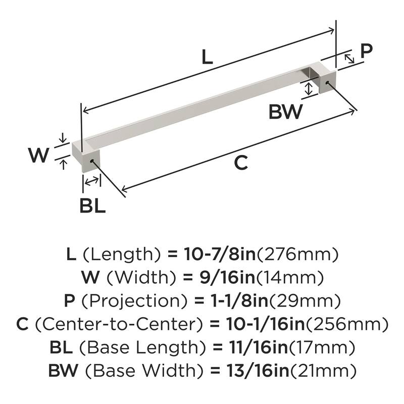 Amerock BP37361 Appoint 10-1/16" Center to Center Handle Cabinet Pull
