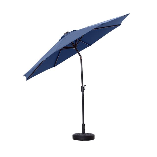 Ainfox 10ft Patio Umbrella with Lights Outdoor Solar Umbrella