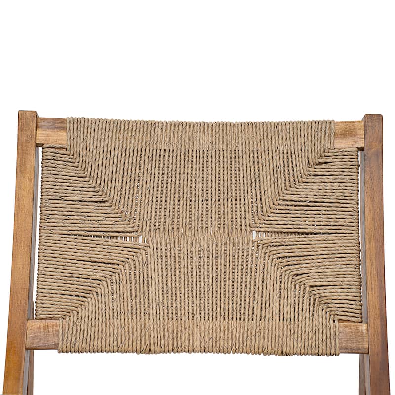Christopher Knight Home - Mindy Outdoor Acacia Wood & Handwoven Wicker Dining Chairs with Cushions (Set of 2)