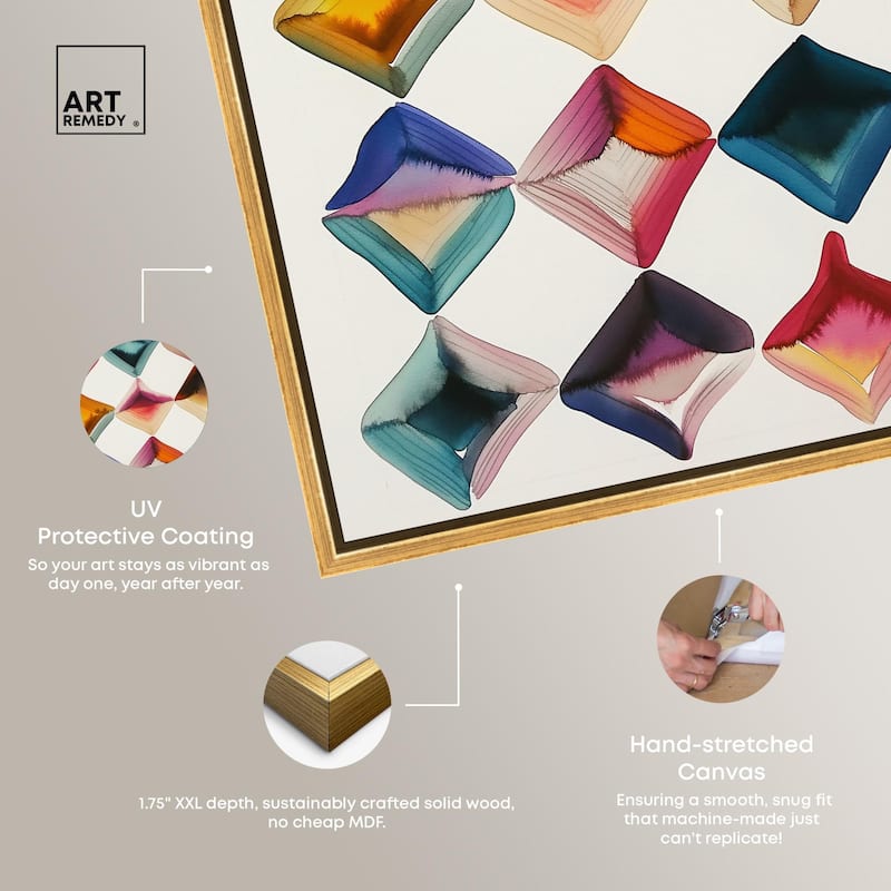 Diamond Grid Canvas by Art Remedy
