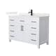Option White / Giotto Quartz Top / Matte Black Hardware