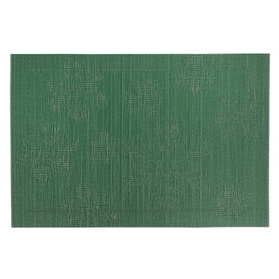 Vinyl Placemat (Snowflakes) (Green) - Set of 12