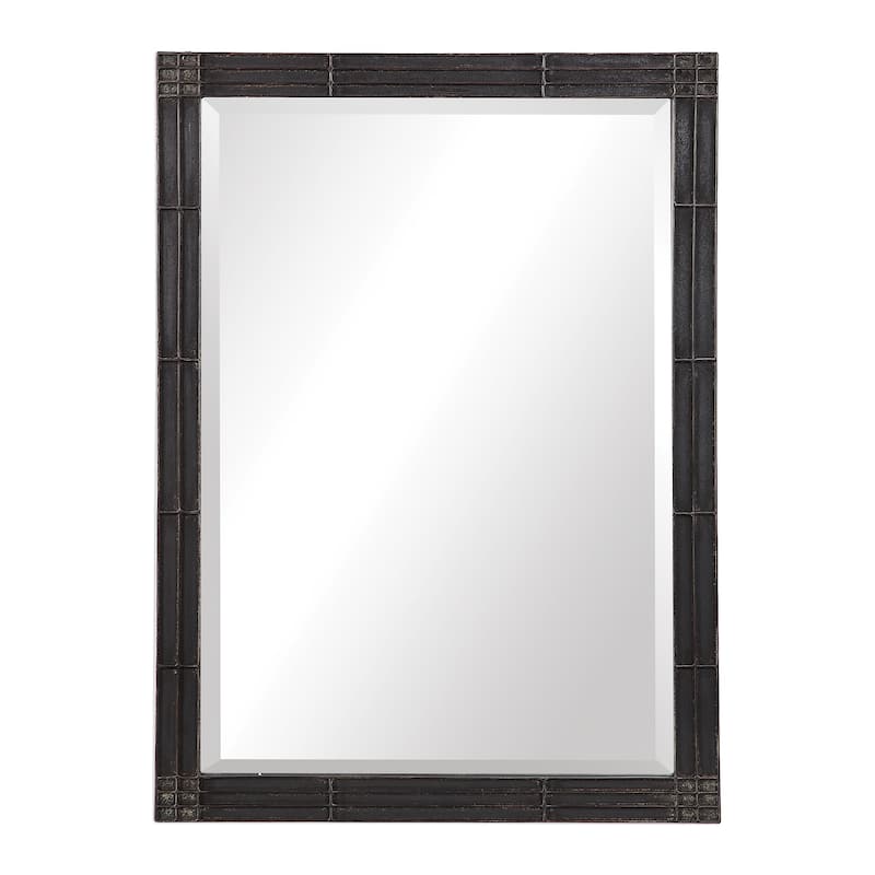 34.75" Black Gower Aged Vanity Mirror