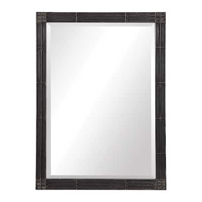 34.75" Black Gower Aged Vanity Mirror